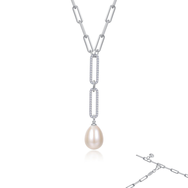 Paperclip Cultured FW Pearl Earrings