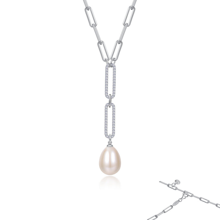 Paperclip Cultured FW Pearl Earrings