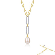 Paperclip Cultured FW Pearl Earrings