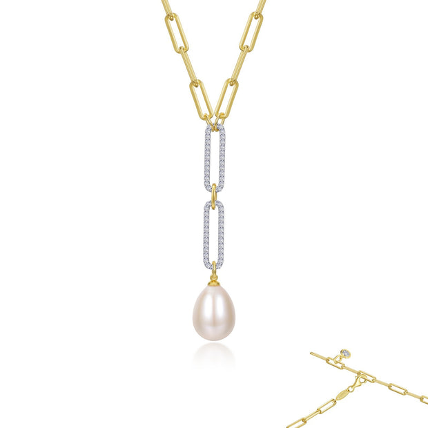 Paperclip Cultured FW Pearl Earrings