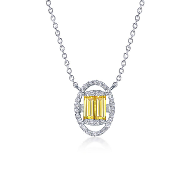 Oval Halo Necklace