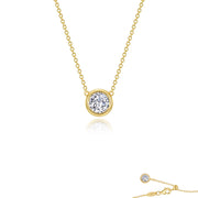 0.45 CTW Bezel-Set Solitaire Necklace