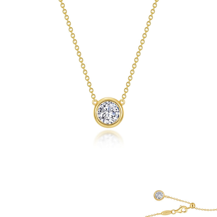 0.45 CTW Bezel-Set Solitaire Necklace