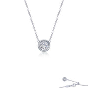 0.45 CTW Bezel-Set Solitaire Necklace