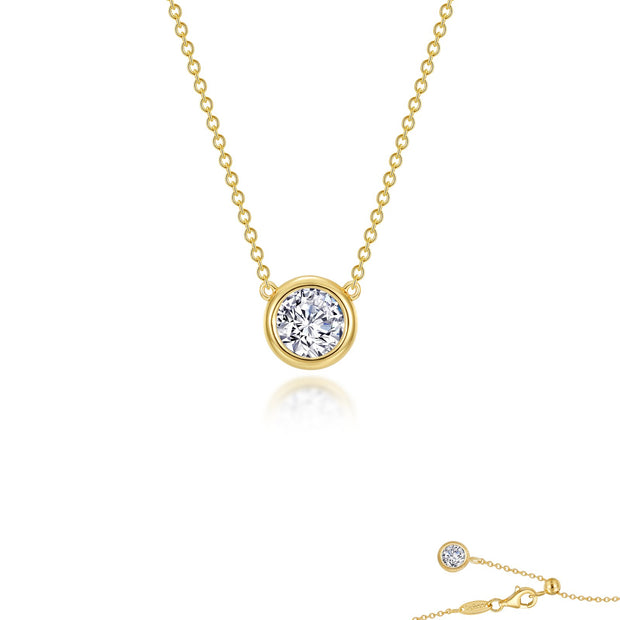 0.5 CTW Bezel-Set Solitaire Necklace