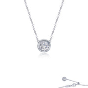 0.5 CTW Bezel-Set Solitaire Necklace