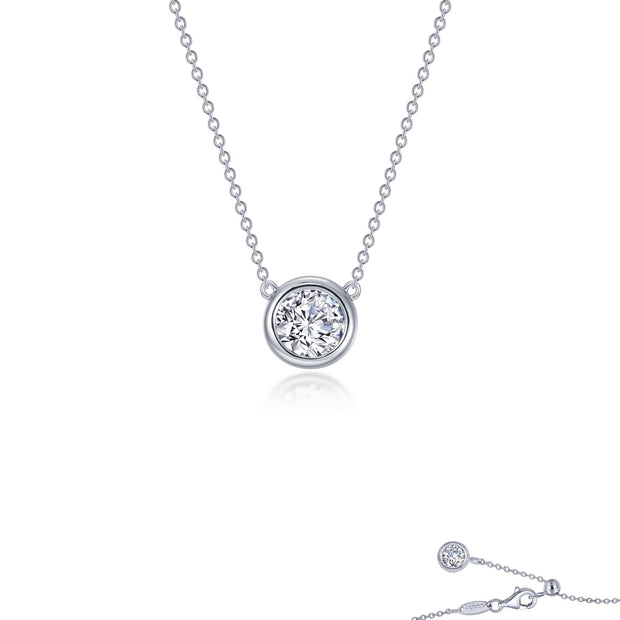 0.5 CTW Bezel-Set Solitaire Necklace