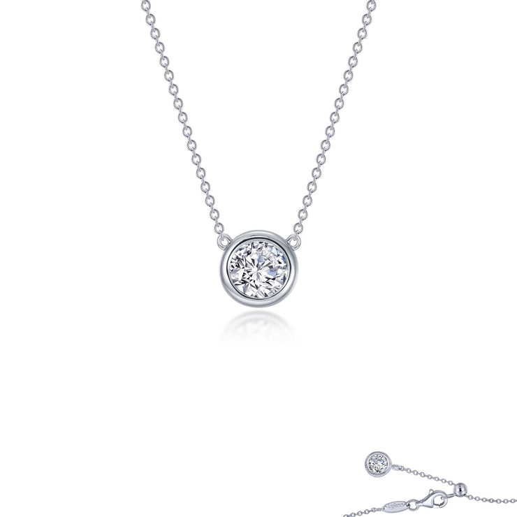 0.5 CTW Bezel-Set Solitaire Necklace