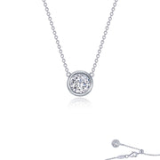 0.6 CTW Bezel-Set Solitaire Necklace