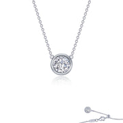 0.7 CTW Bezel-Set Solitaire Necklace