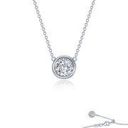 1.1 CTW Bezel-Set Solitaire Necklace