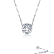 1.25 CTW Bezel-Set Solitaire Necklace