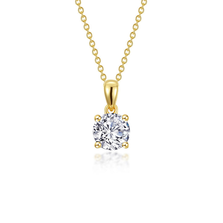 1.5 CTW 4-Prong Solitaire Necklace