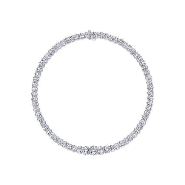 59 CTW Graduated Tennis Necklace