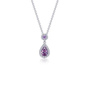 Pear Shape Halo Necklace