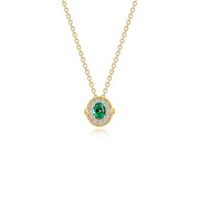 0.51 CTW Halo Necklace