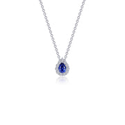 0.61 CTW Pear-Shaped Halo Necklace