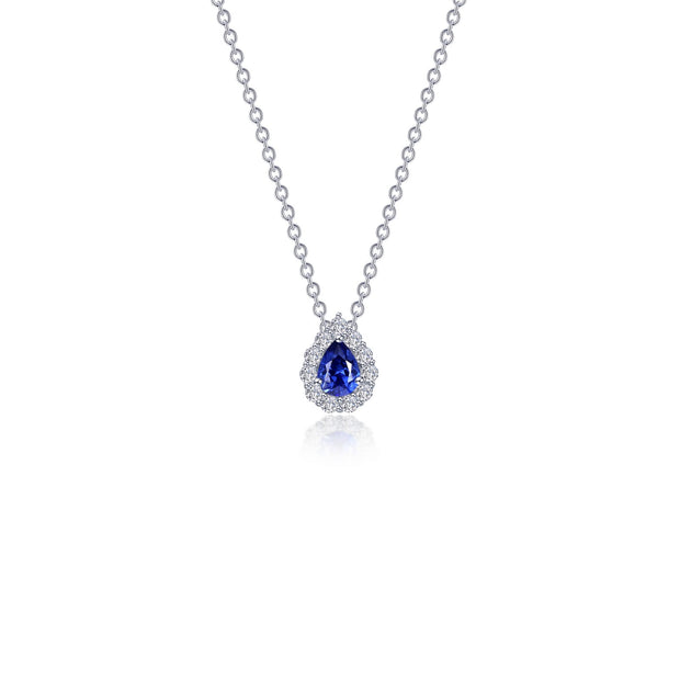 0.61 CTW Pear-Shaped Halo Necklace