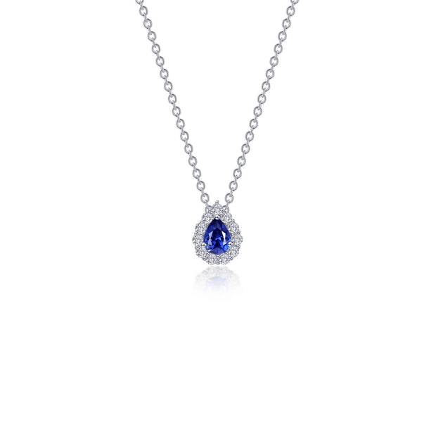 0.61 CTW Pear-shaped Halo Necklace