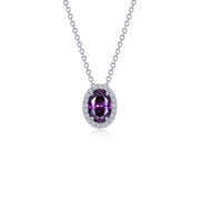 2.56 CTW Oval Halo Necklace