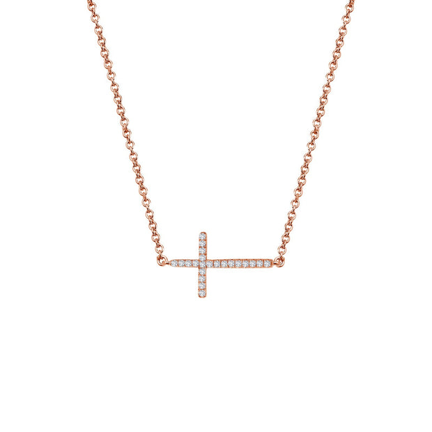 Sideways Cross Necklace