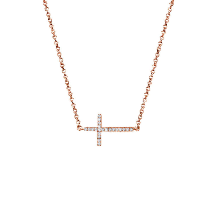 Sideways Cross Necklace