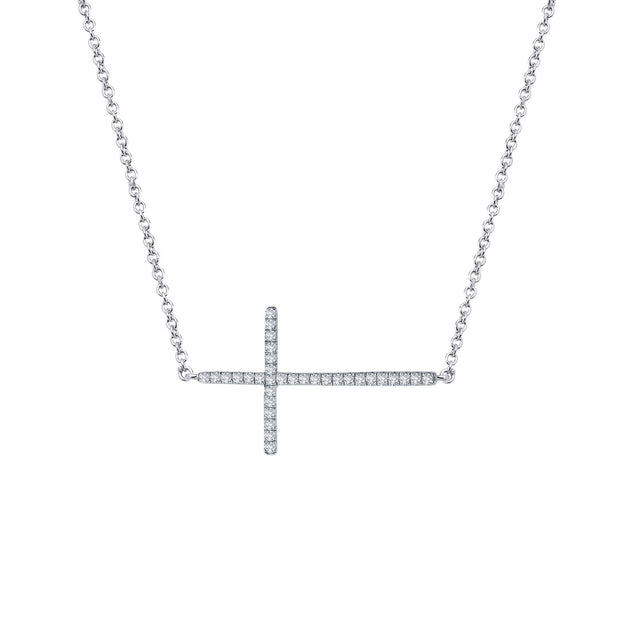 Sideways Cross Necklace
