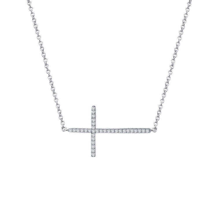 Sideways Cross Necklace