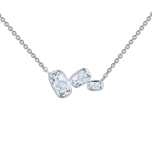 Bezel-set Cushion-Cut Necklace
