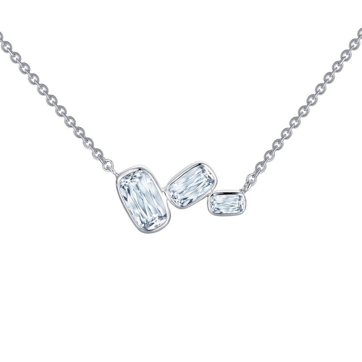 Bezel-set Cushion-Cut Necklace