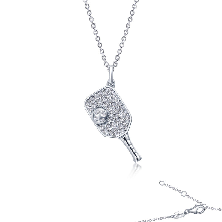 Pickleball Paddle And Ball Necklace