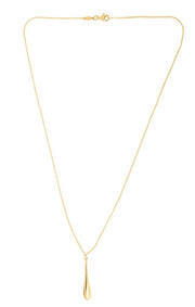 14K Gold Polished Tear Drop Necklace