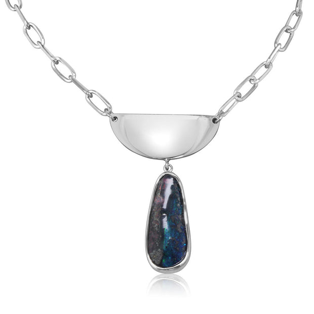 Sterling Silver Boulder Opal Neckpiece