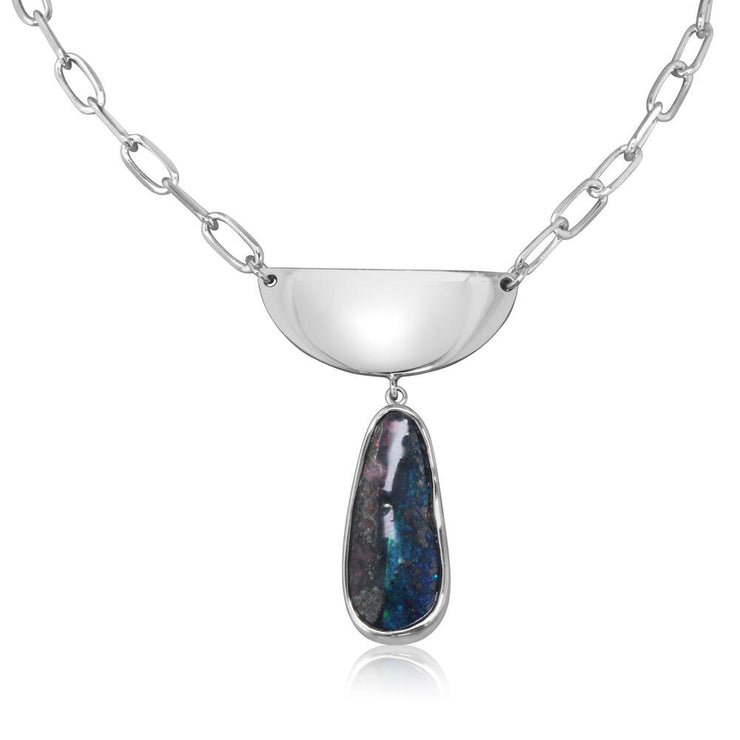 Sterling Silver Boulder Opal Neckpiece