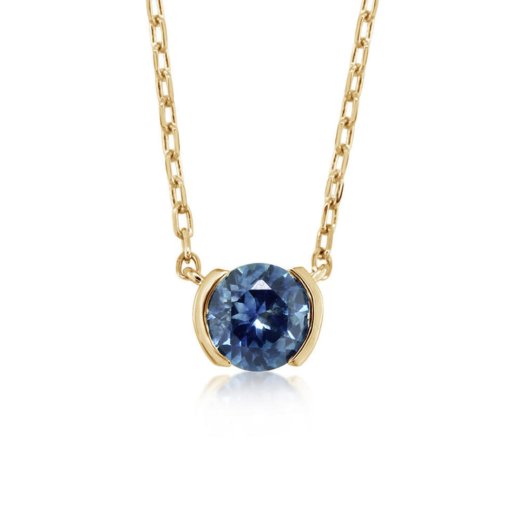14K Yellow Gold Montana Sapphire Neckpiece