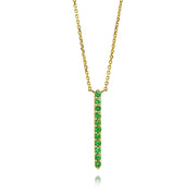 14K Yellow Gold Emerald Neckpiece