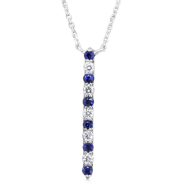 14K White Gold Sapphire/Diamond Neckpiece