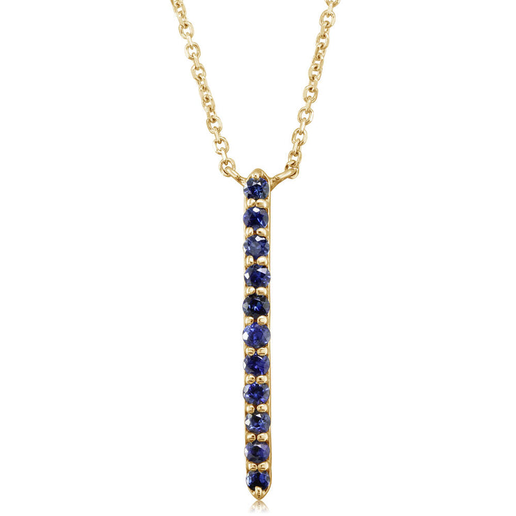 14K Yellow Gold Sapphire Neckpiece