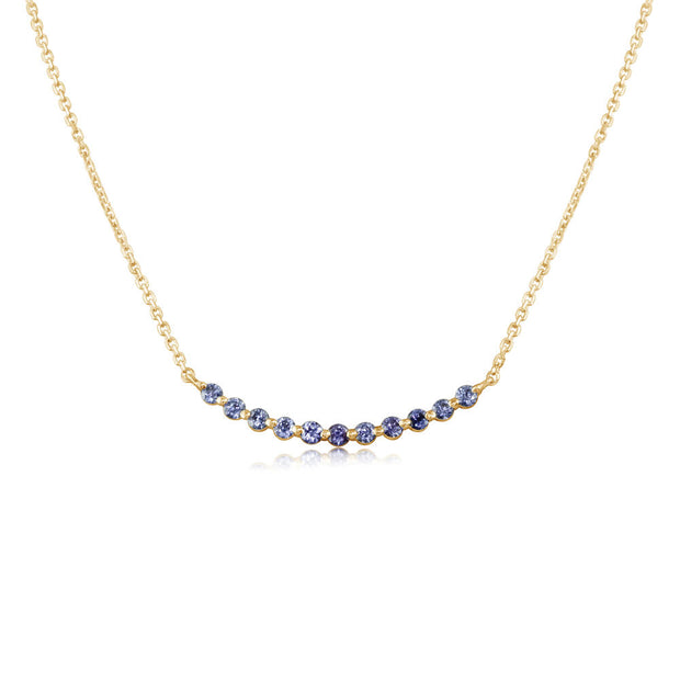 14K Yellow Gold Yogo Sapphire Neckpiece