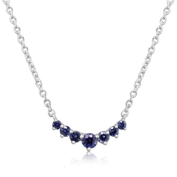 14K White Gold Sapphire/Diamond Neckpiece