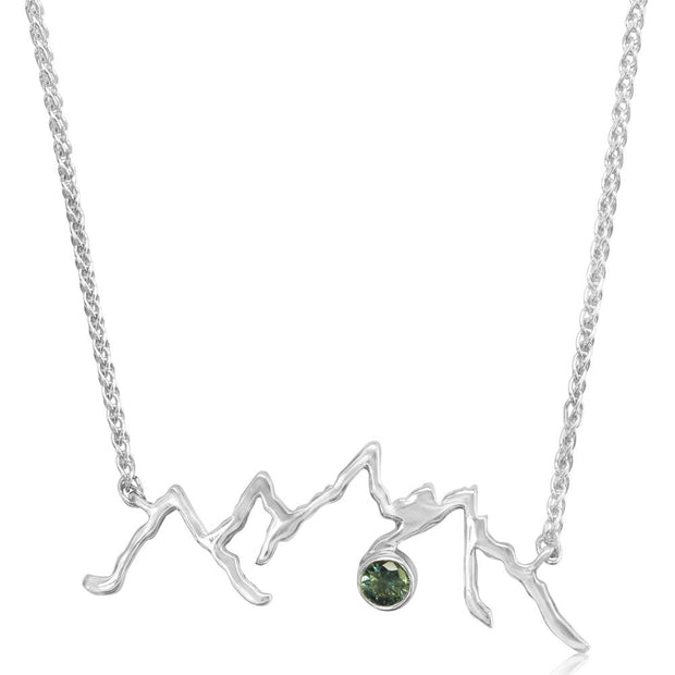 Sterling Silver Wire Mountain Idaho Garnet Neckpiece(1-Stone)