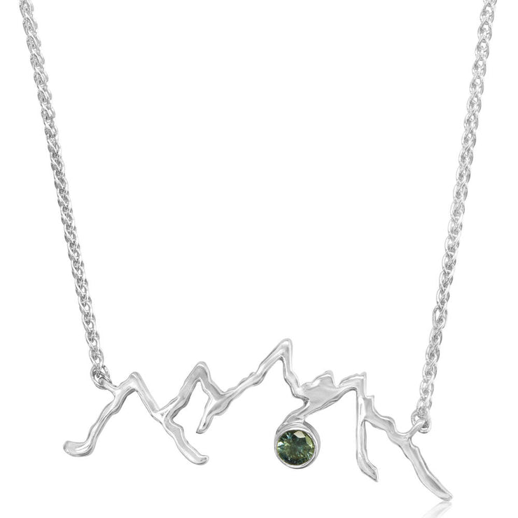 Sterling Silver Wire Mountain Idaho Garnet Neckpiece(1-Stone)