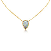 14K Yellow Gold Australian Opal Neckpiece