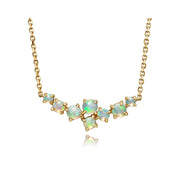 14K Yellow Gold Australian Opal Neckpiece