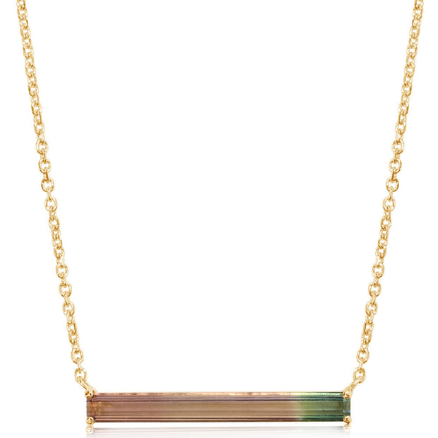 14K Yellow Gold Bi-Color Tourmaline Neckpiece