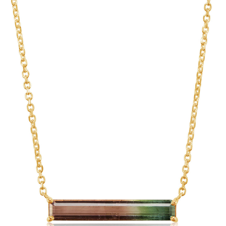 14K Yellow Gold Bi-Color Tourmaline Neckpiece