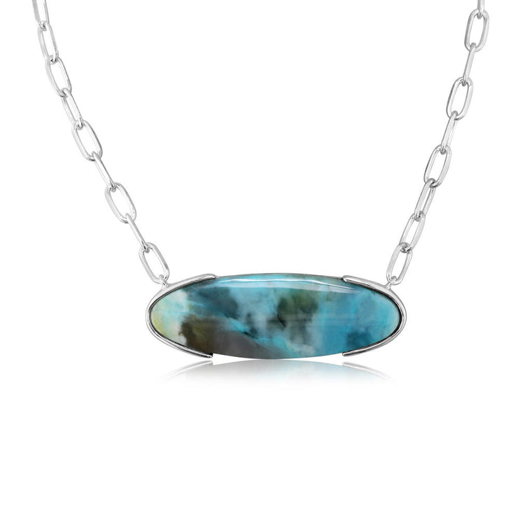 Sterling Silver Indonesian Opal Neckpiece