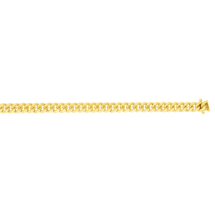 14K Gold 8.5"" 9.2mm Classic Miami Cuban