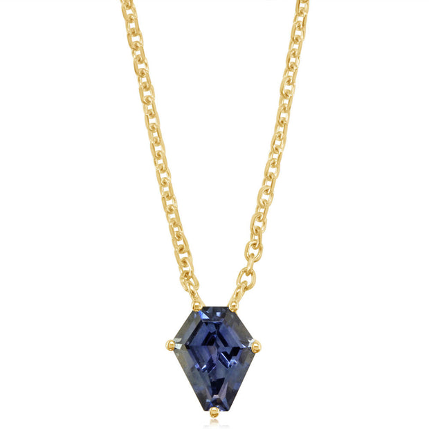 14K Yellow Gold Montana Sapphire Neckpiece