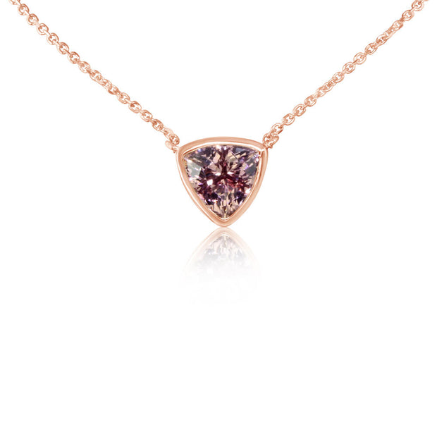 14K Rose Gold Lotus Garnet Neckpiece